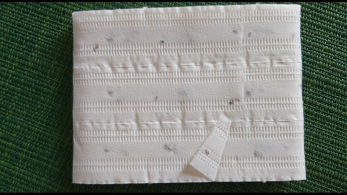 Фото автора. Бумажные ленты с семенами моркови (агрофирма «Аэлита»). Общая длина ленты — 8 м