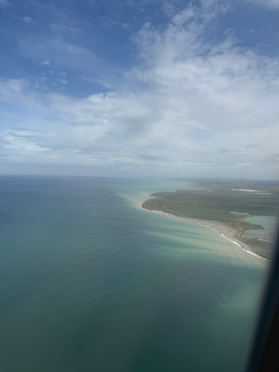 View from the plane during landing