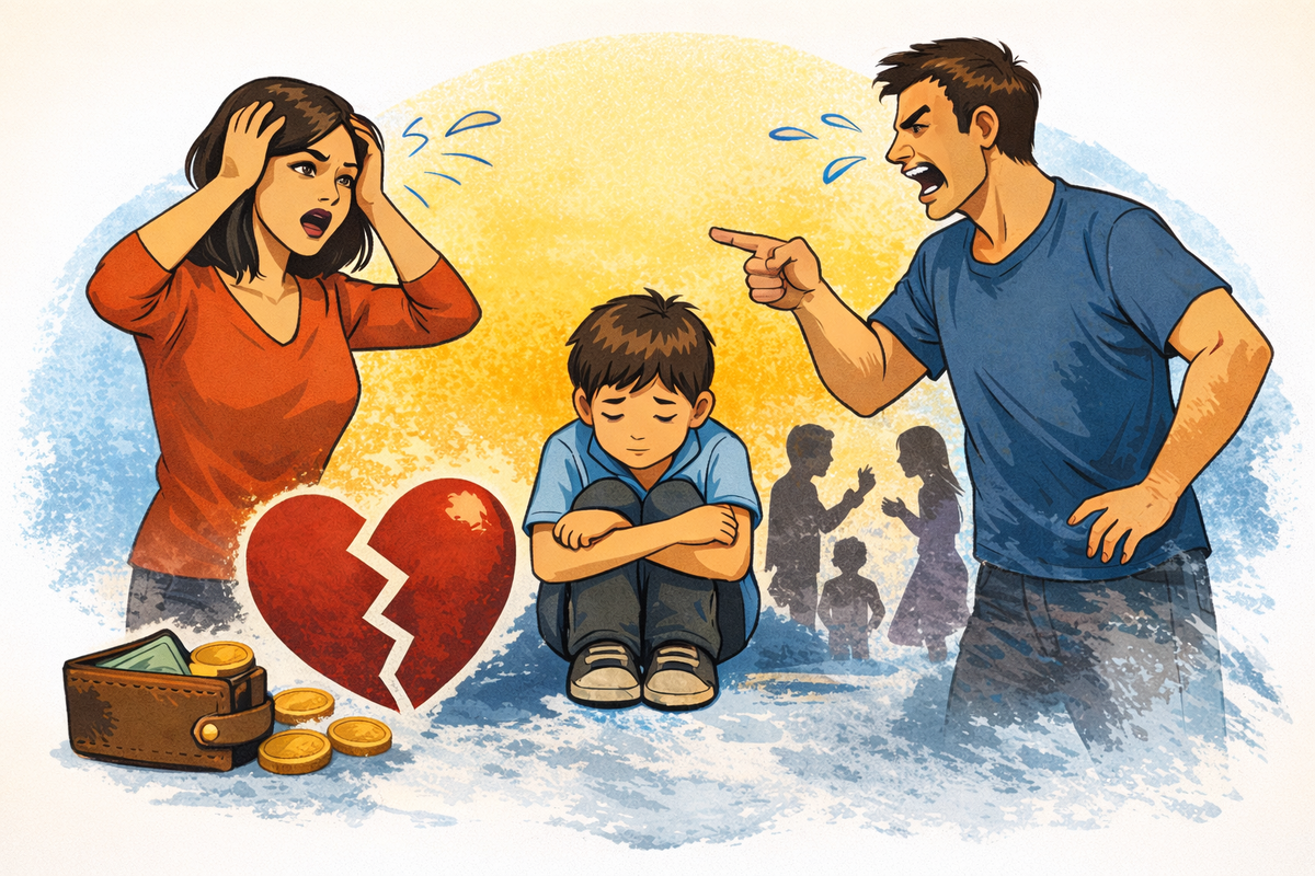 Семья — это основа общества и важнейшая часть жизни каждого человека. Однако даже в самых крепких семьях между мужем и женой могут возникать конфликты. Это естественное явление, но важно уметь правильно их решать.Основные причины конфликтов Конфликты между супругами чаще всего возникают по следующим причинам: Финансовые трудности Недопонимание и отсутствие общения Разные взгляды на жизнь и воспитание детей Ревность и недоверие Несправедливое распределение обязанностей Последствия семейных конфликтов Если вовремя не решать проблемы, это может привести к серьезным последствиям: Постоянный стресс и эмоциональное напряжение Потеря доверия между супругами Негативное влияние на детей Развод или охлаждение отношений Как решить конфликты Для сохранения семьи важно работать над отношениями: Открыто и спокойно обсуждать проблемы Уметь слушать и понимать друг друга Идти на компромисс Проявлять уважение и терпение При необходимости обращаться к семейному психологу  Заключение Гармония в семье зависит от обоих супругов. Муж и жена должны поддерживать друг друга, уважать и стремиться к взаимопониманию. Только так можно преодолеть любые трудности и сохранить крепкую семью.