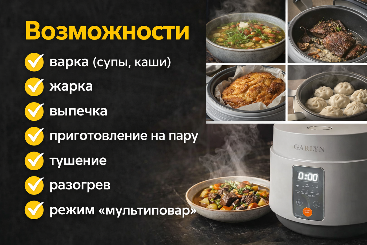 мультиварка GARLYN MR-Solo 4 Pro