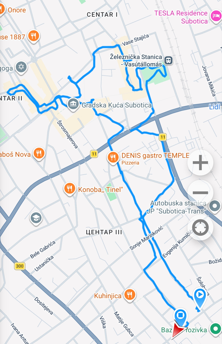 Маршрут прогулки