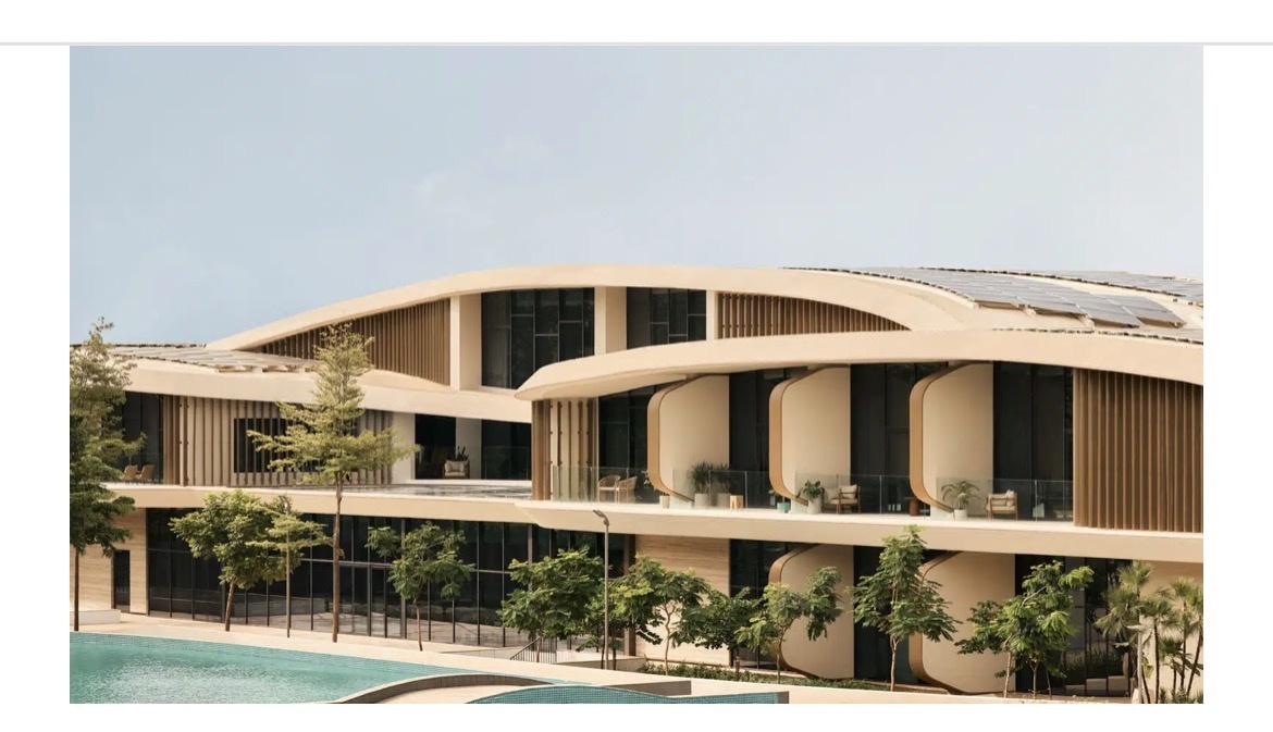 Обрати внимание: плавные линии, отсутствие углов, много воды и зелени — это часть концепции «успокоения нервной системы через пространство»  