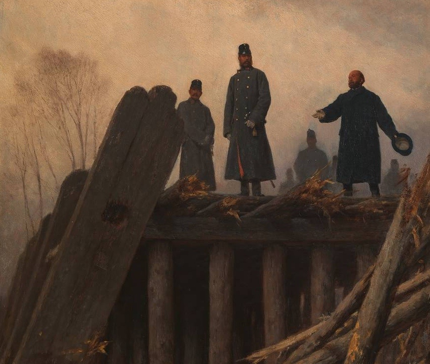     Август фон Петтенкофен. Наводнение в феврале 1862. Фрагмент. 1862