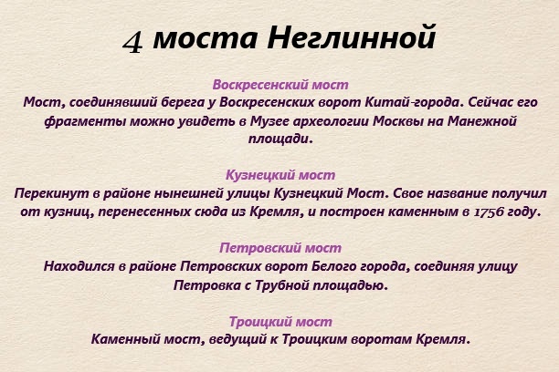 Четыре моста Неглинной. 