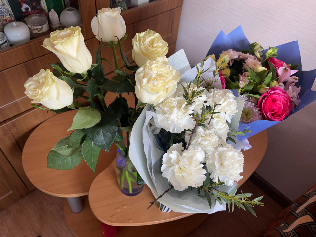 Мои букеты в 48 день рождения. Фото автора 