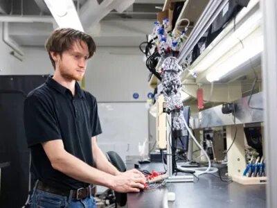    Роботы с «воздушными мышцами» могут поднимать вес, в 100 раз превышающий их собственный