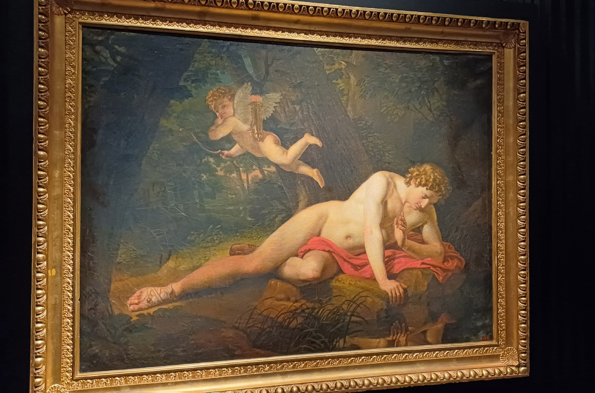 Карл Брюллов "Нарцисс, смотрящийся в воду", 1819 (фото автора)