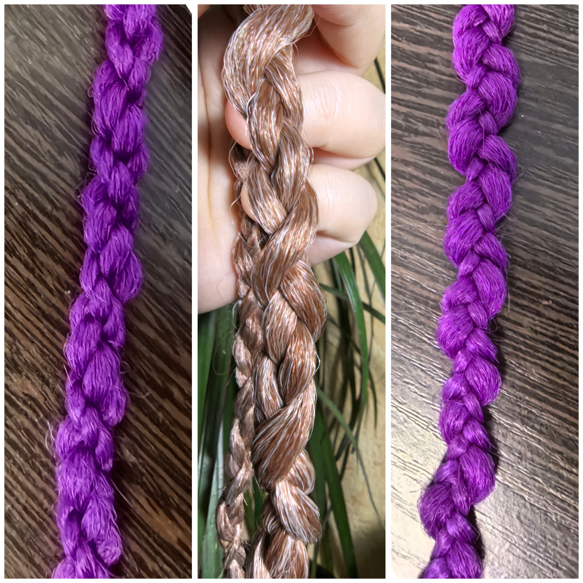 1-я коса двойная сенегальская. 2-я косы Танго, 3-я коса Зигзаг.
