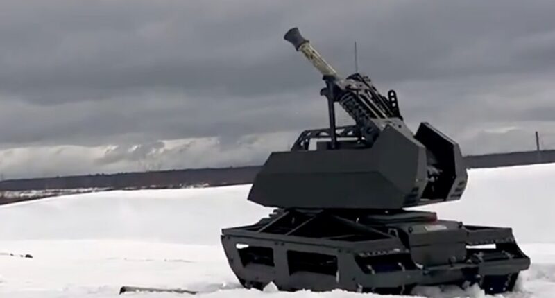 «Курьер» + «Багульник-82»: Россия наращивает огневую мощь наземных войск с помощью роботизированной минометной системы. Фото: Интернет