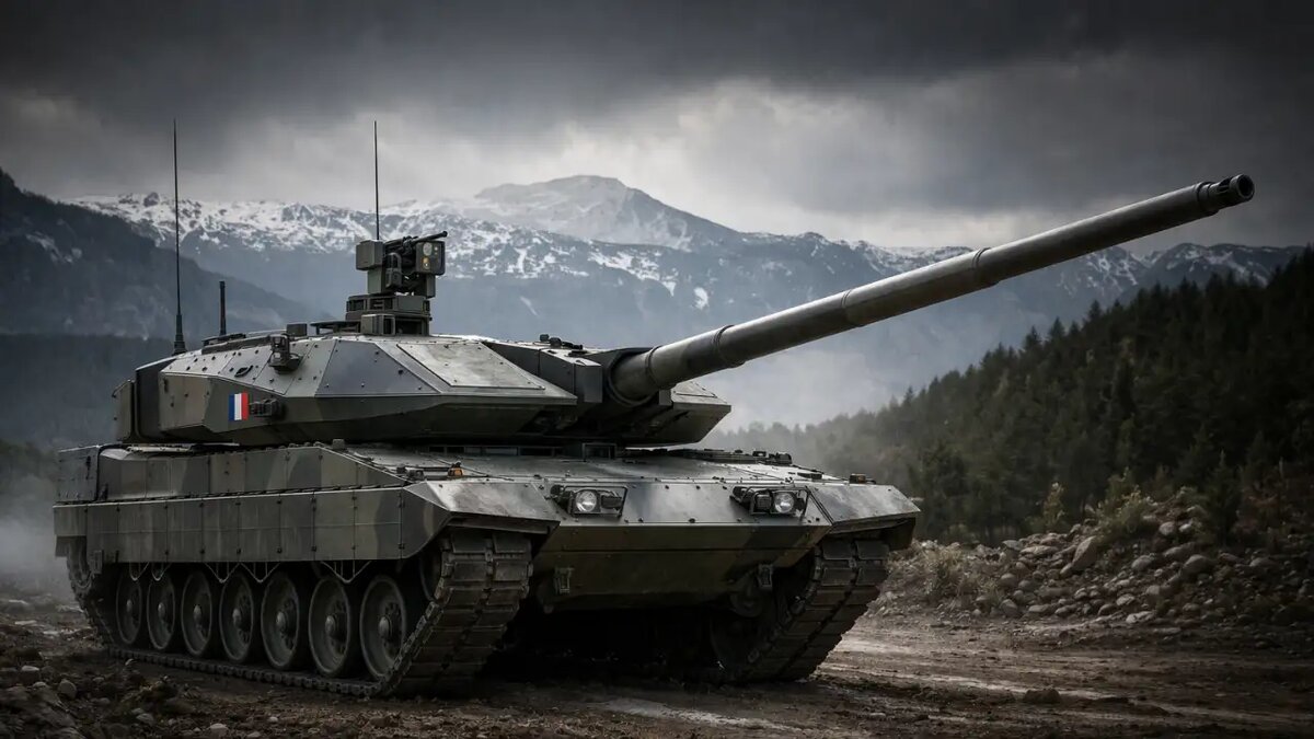    Временный французский танк, художественное изображение. Изображение создано при помощи ИИ