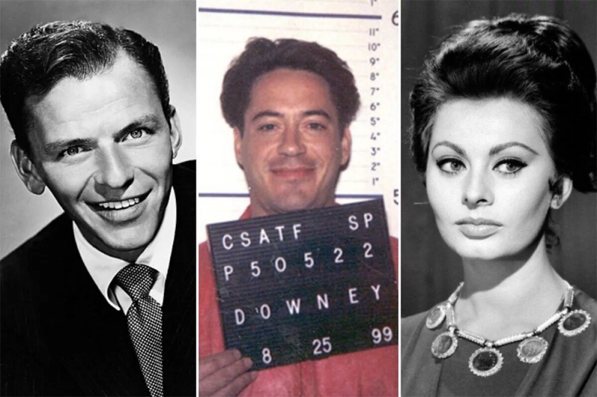    Фрэнк Синатра, Роберт Дауни-младший, Софи Лорен.