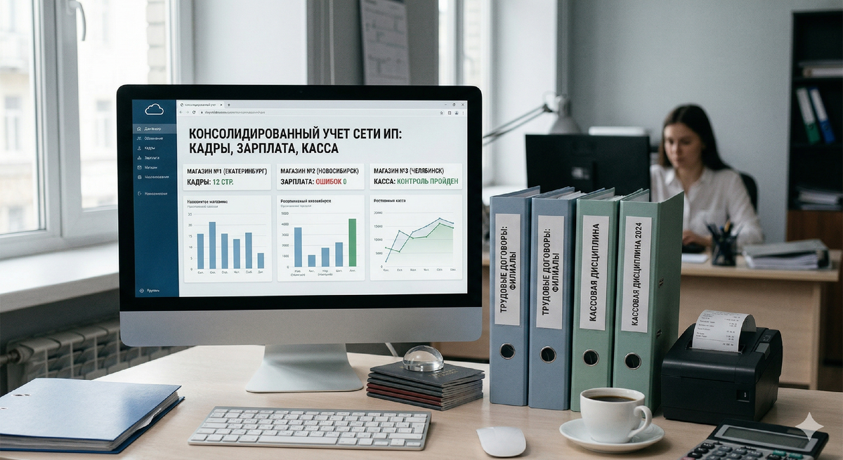 Аудит кадрового учета и кассовой дисциплины для сети розничных магазинов ИП. Восстановление бухгалтерии удаленных торговых точек специалистами Business-Delo.