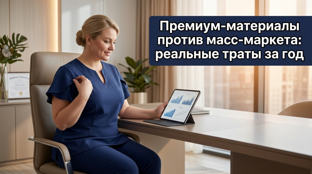    На графике представлены реальные годовые траты на премиум-материалы и продукты масс-маркета. Medavibe