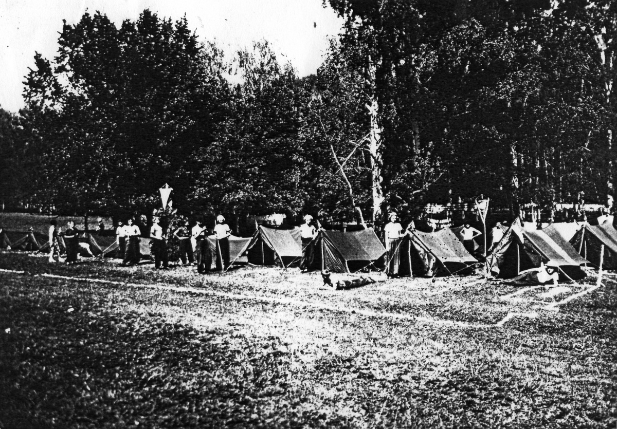 Лагерь красногвардейских школьников. 1955 год. Жигули. 