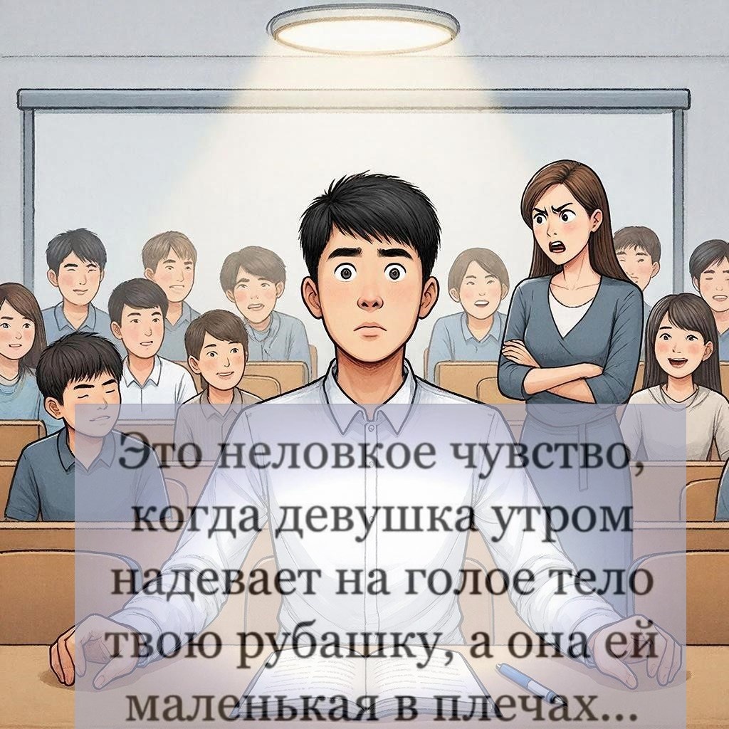 Картинка из личных архивов, созданная при помощи искусственного интеллекта и доработанная в редакторе. В картинку вставлен анекдот.