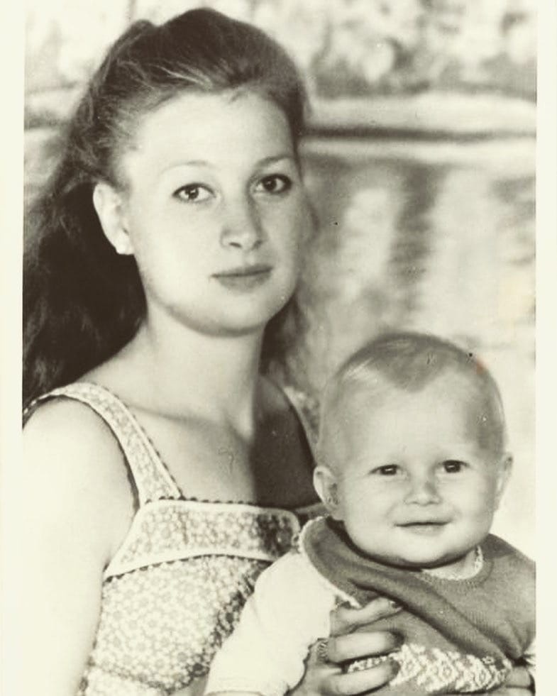 Петр Рыков с мамой