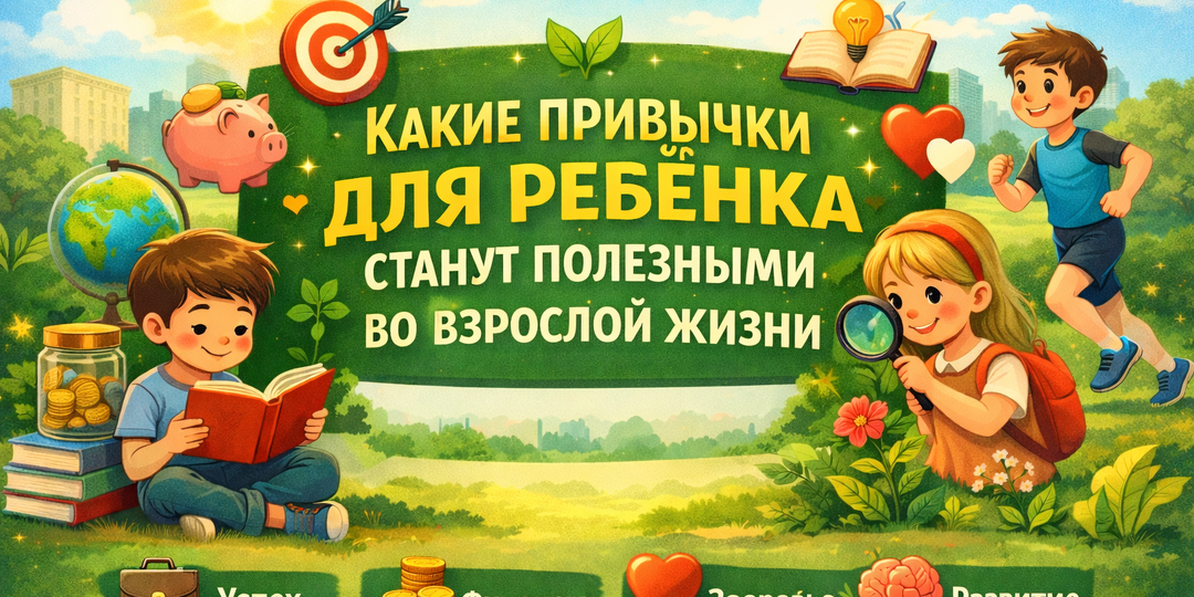 Какие привычки для ребёнка станут полезными во взрослой жизни? 🌱