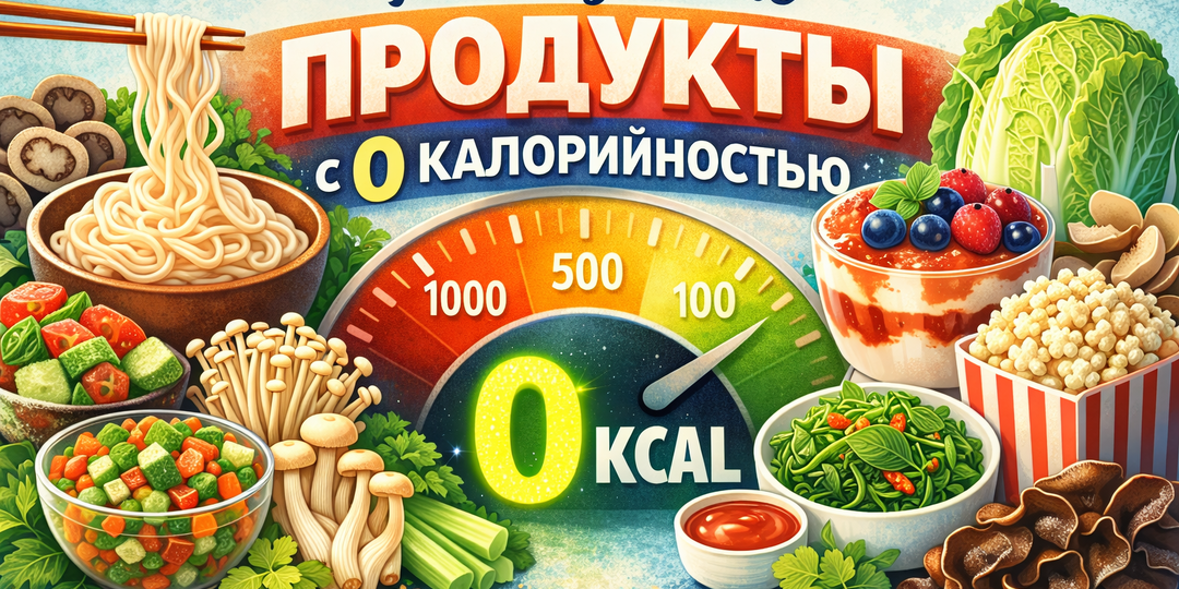 Неожиданные продукты с 0 калорийностью 🤯📝