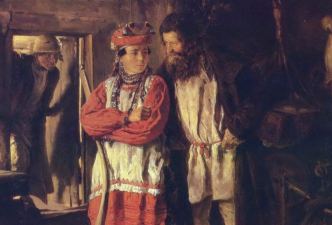 Владимир Маковский «Свекор», фрагмент