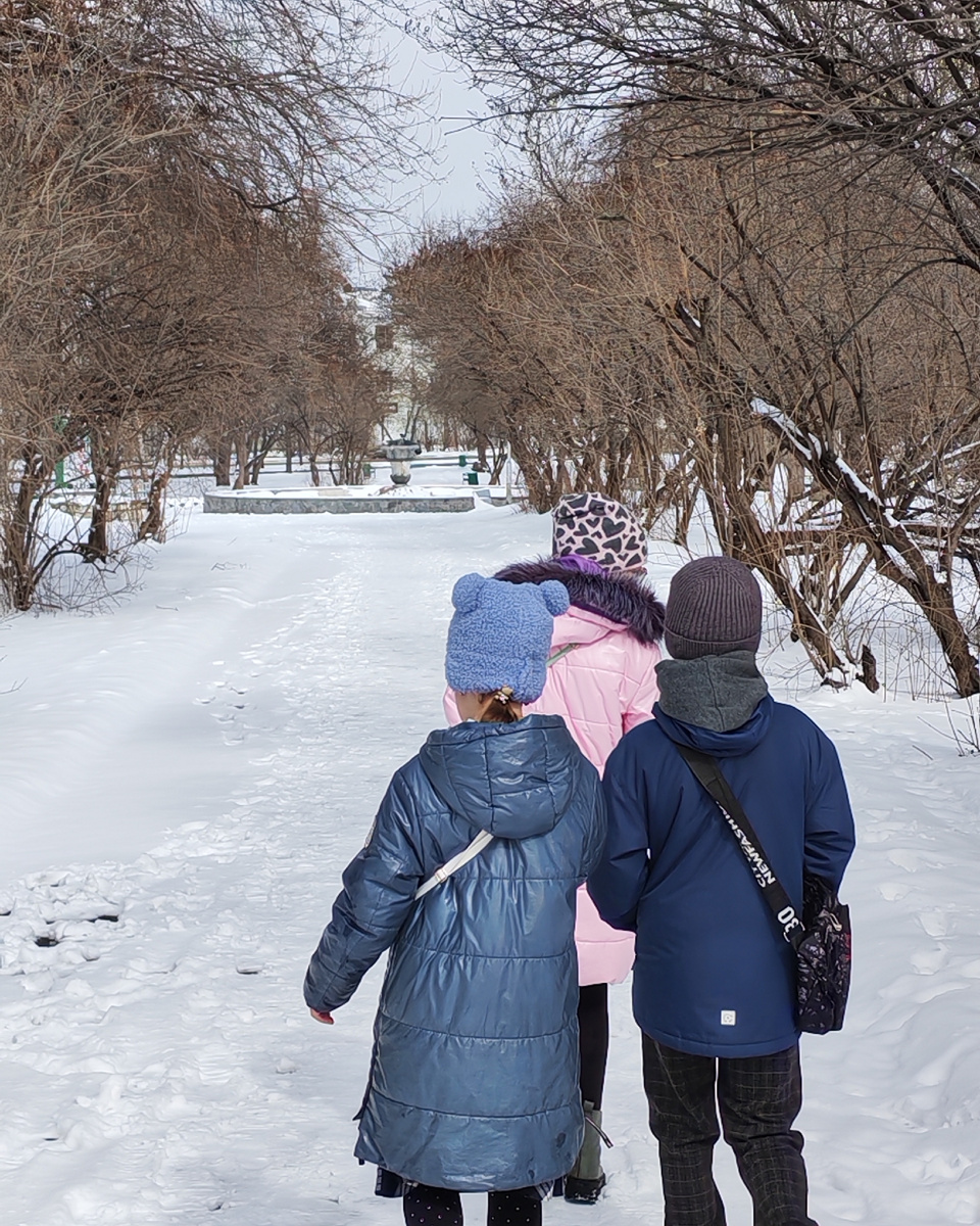 У нас снова снег  ❄