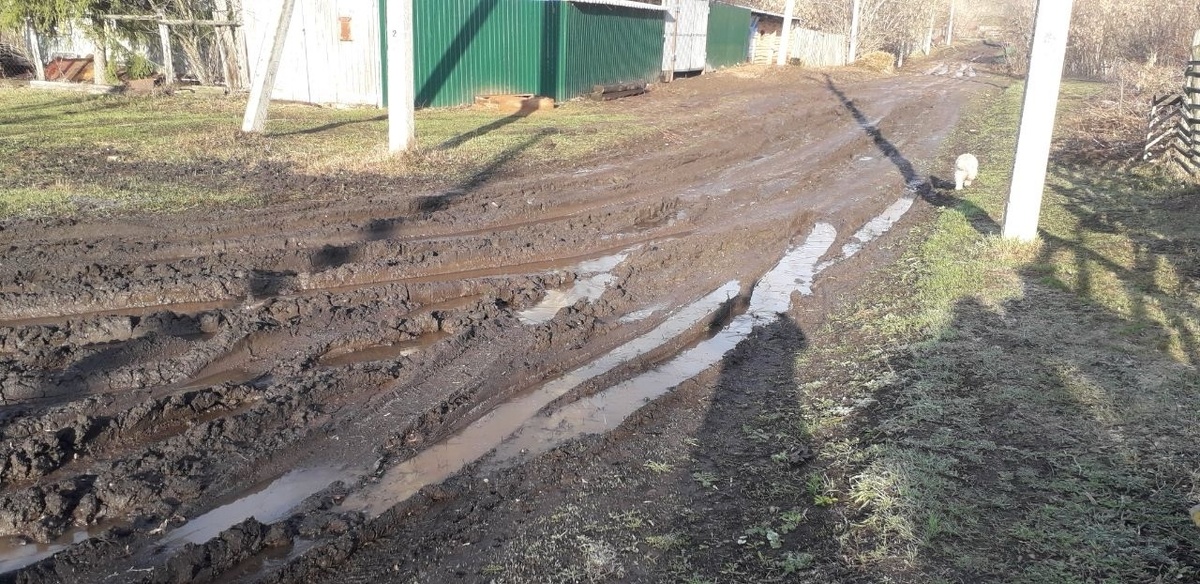    «По таким канавам только на тракторе»: В поселке Оренбургской области дорога пришла в негодность. Финансов на отсыпку нет