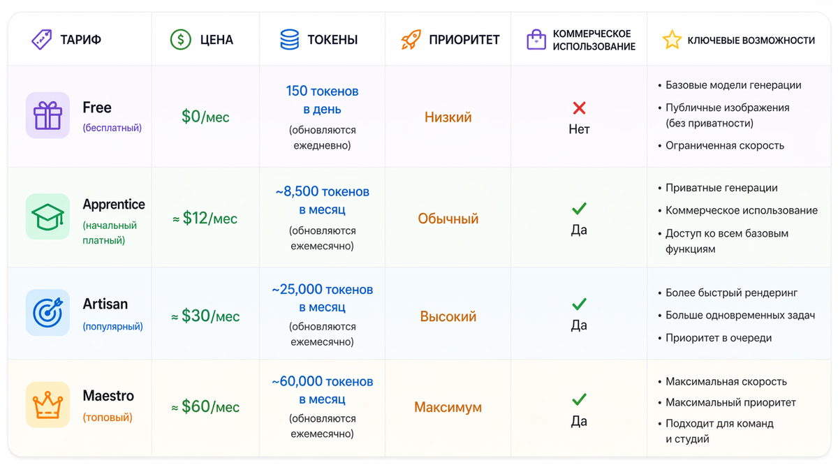 Тарифы Leonardo AI