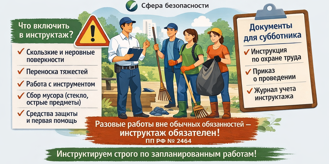 Охрана труда при проведении субботника