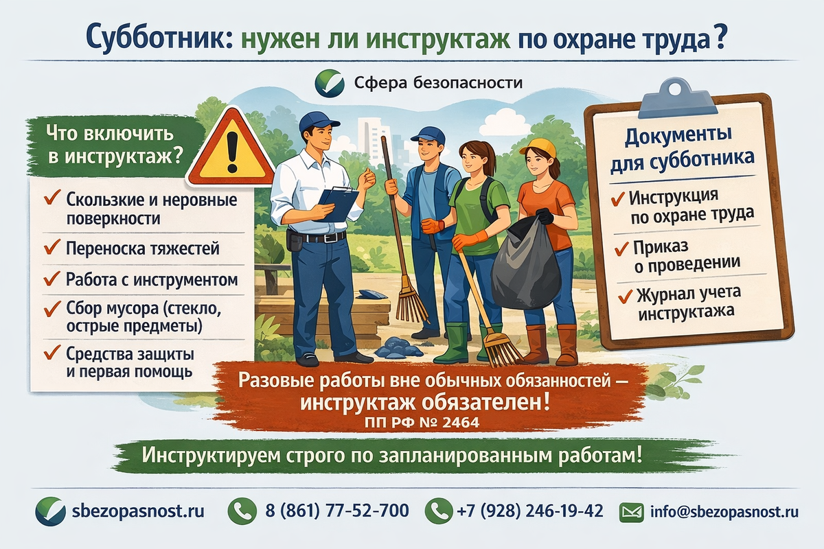 охрана труда на субботнике