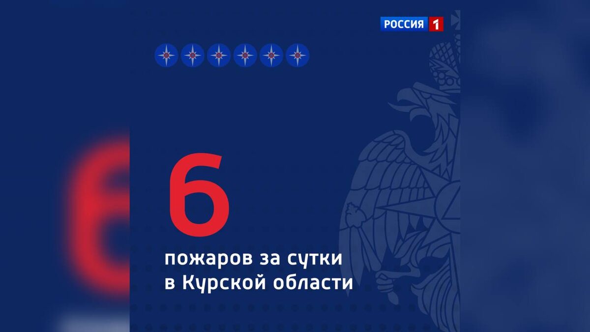    Шесть пожаров за сутки в Курской области
