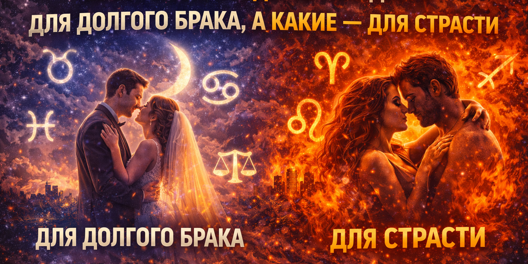 Какие знаки зодиака созданы для долгого брака, а какие — для страсти