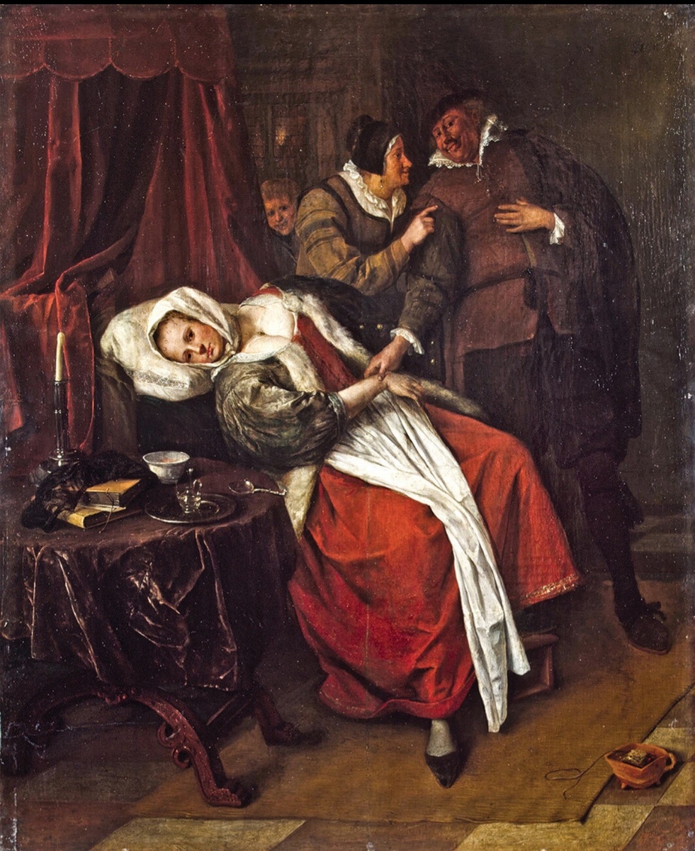 Ян Стен «Больная и врач», около 1660. Эрмитаж, Санкт-Петербург