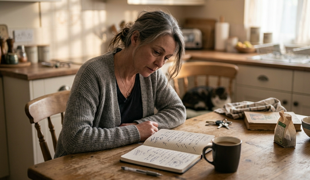 Иллюстрация про иллюзию «ничего не делала» — записи дел и повседневные мелочи показывают скрытую нагрузку дня