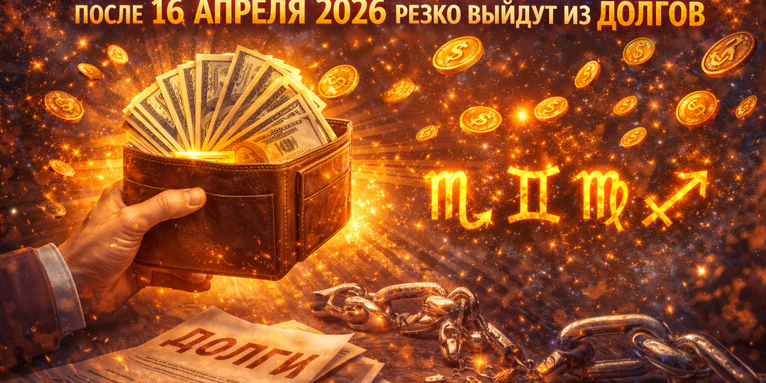 5 знаков зодиака, которые после 16 апреля 2026 резко выйдут из долгов