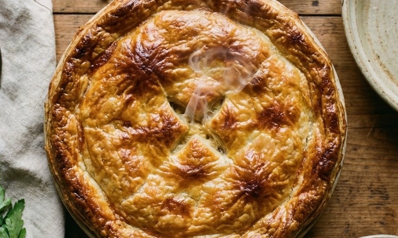 Пирог с курицей на сметанном тесте: вкусная классика, которая никогда не подведет