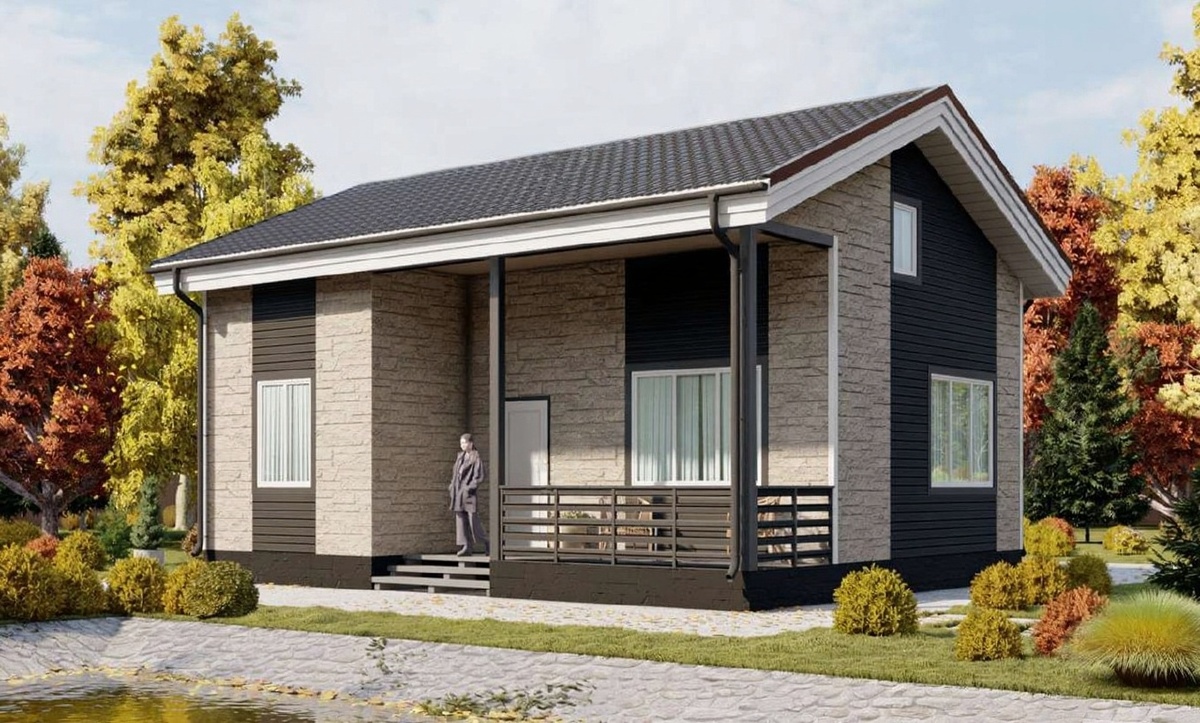 Гостевой дом 85 м² на участке с видом на горы. Строим под ключ за 110 дней