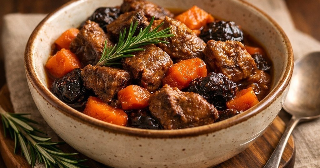Мясо, которое лечит: разбор пользы томленой грудинки с черносливом и морковью