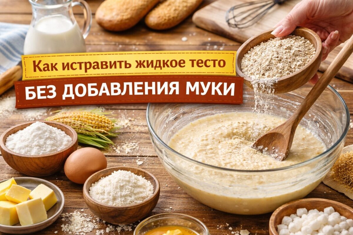 Как загустить жидкое тесто без муки: проверенные домашние способы Дмитрий Петров📷
