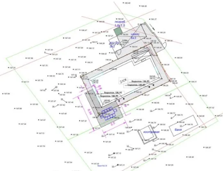 Серым выделен предполагаемый навес