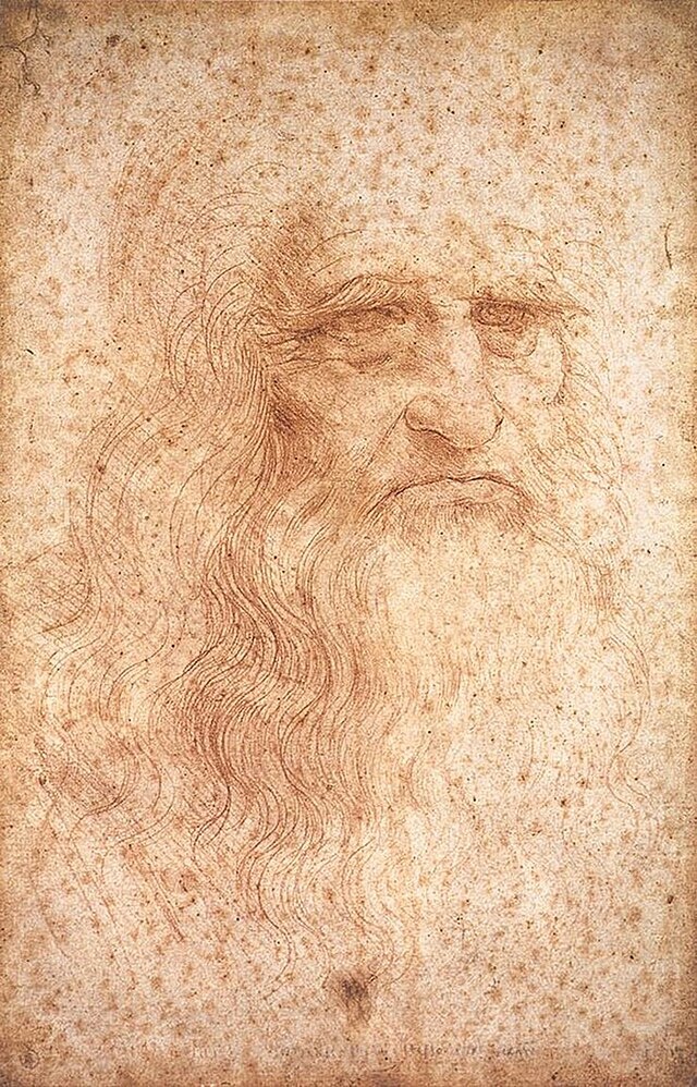 Леонардо да Винчи. Автопортрет, около 1512–1515 годов.