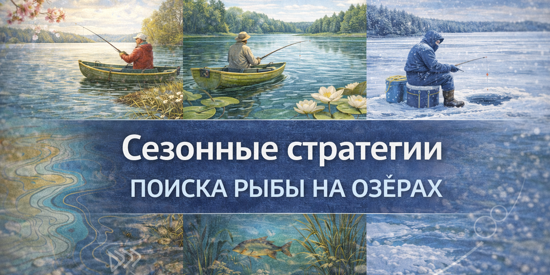 Сезонные стратегии поиска рыбы на озёрах