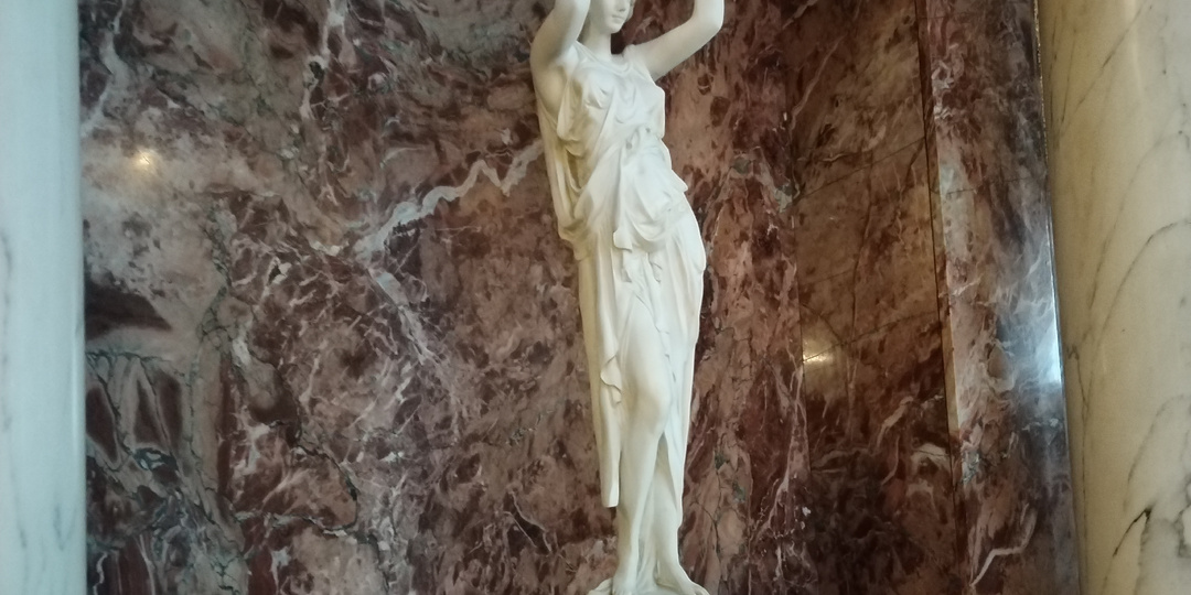 Столовая Центрального Дома ученых в роскошных исторических интерьерах.