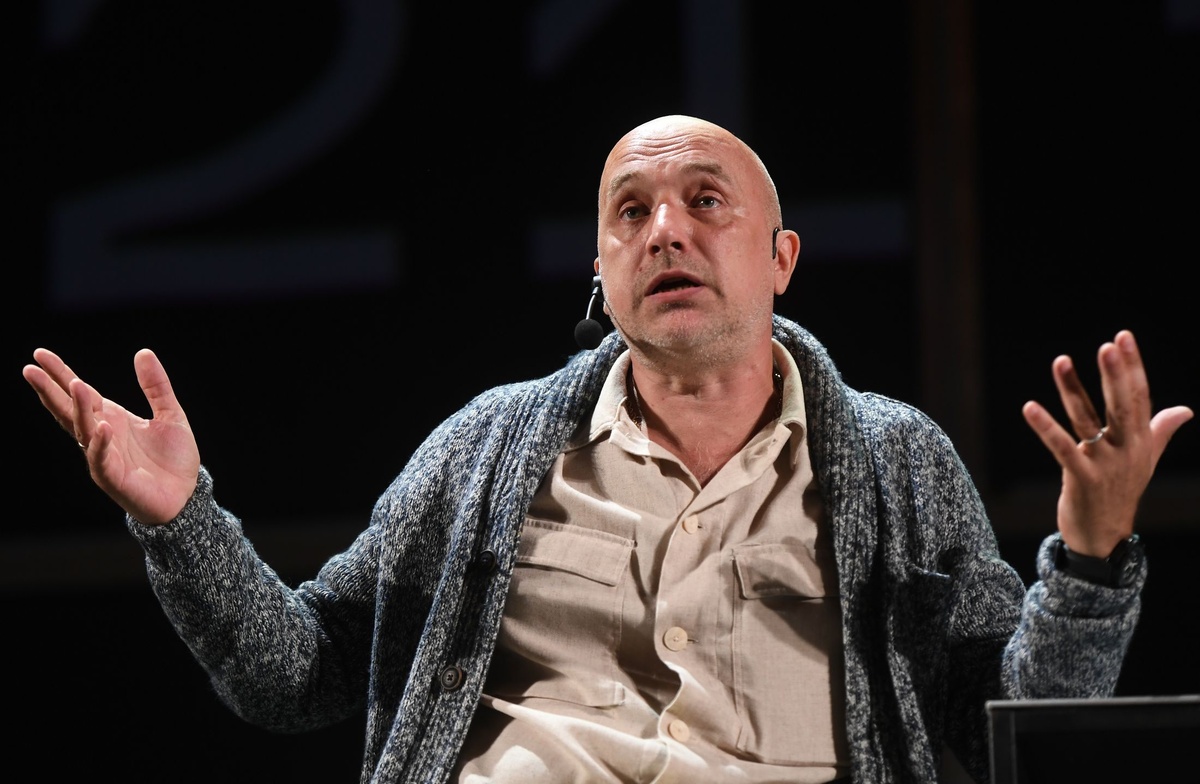    31.08.2021. Заместитель художественного руководителя МХАТ имени М. Горького Захар Прилепин во время сбора труппы МХАТ им. М. Горького в преддверии 124-го театрального сезона. / Кирилл Каллиников / РИА Новости