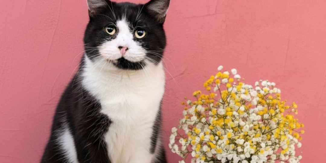 Коты и кошки в черных шапочках