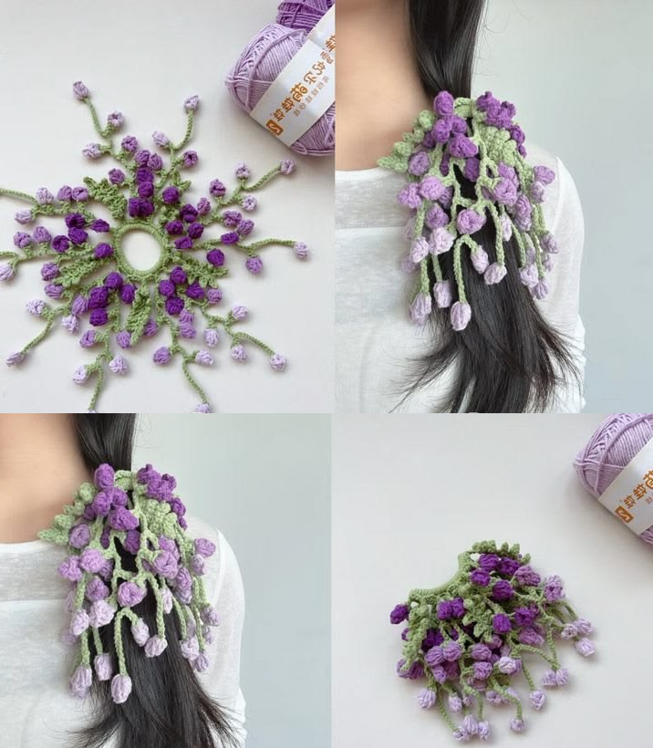 резинки для волос связанные крючком