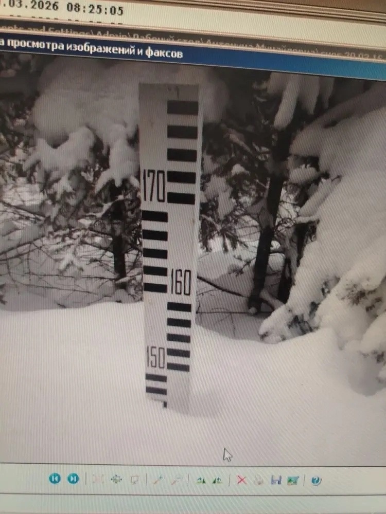 Уровень выпавшего снега по состоянию на 20 марта 2016 года.