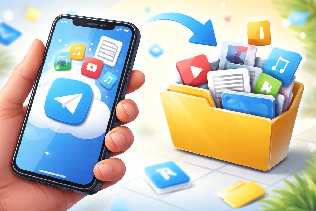 Куда сохраняются файлы с Телеграмма на Iphone