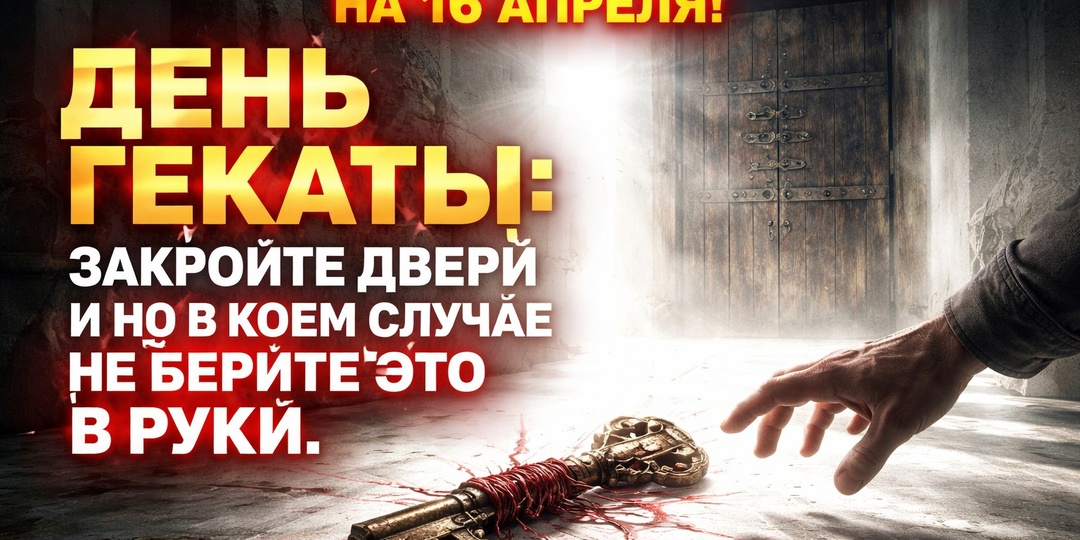 Экстренное предупреждение на 16 апреля! День Гекаты: закройте двери и ни в коем случае не берите это в руки.