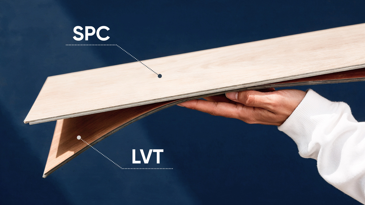 Разница между эластичным кварц-винилом (LVT) и жёстким SPC