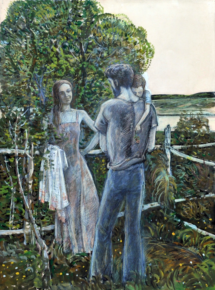 «Счастье». Бумага, тушь, пастель, 79,8 х 59,5 см. 1982 г.