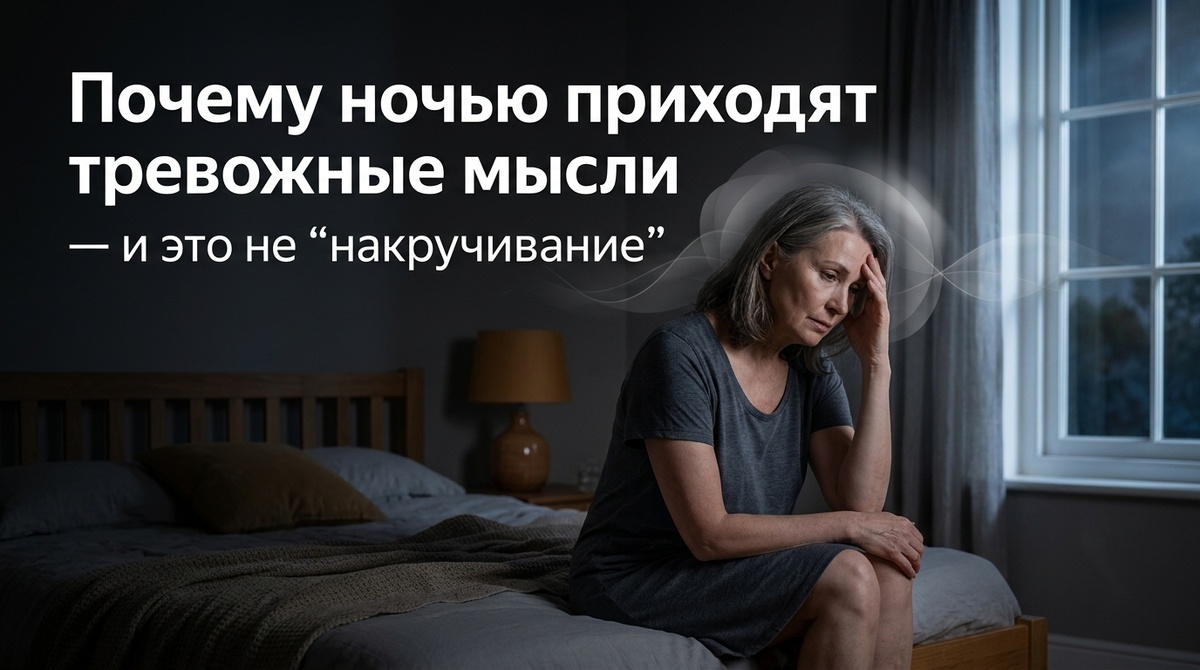 Почему ночью приходят тревожные мысли — и это не “накручивание”